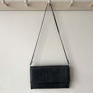 Elegance, gun metal grey genuine leather purse